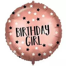 18 inch-es Birthday Girl Rosegold Szülinapi Fólia Lufi