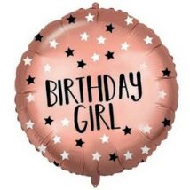 18 inch-es Birthday Girl Rosegold Szülinapi Fólia Lufi