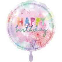 Happy Birthday Pastel Jumbo Mintás Szülinapi Fólia Lufi