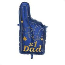 Legjobb Apa - #1 Dad Formájú Supershape Fólia Lufi, 86 cm