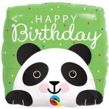 18 inch-es Mosolygó Panda Happy Birthday Szülinapi Fólia Lufi
