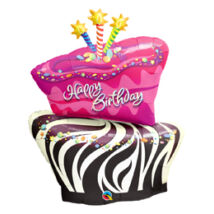 41 inch-es Zebra Csíkos Torta - Birthday Funky Zebra Stripe Cake Születésnapi Fólia Léggömb