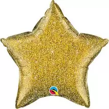 20 inch-es Glittergraphic Gold Csillag Fólia Lufi