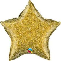 20 inch-es Glittergraphic Gold Csillag Fólia Lufi