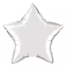 20 inch-es Ezüst - Silver Csillag Fólia Lufi