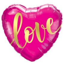 18 inch-es Love gold szív fólia lufi