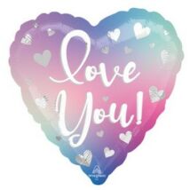 Összes termék - 18 inch-es Love You Feliratú Filtered Ombre Szív Fólia Lufi
