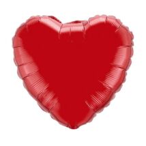 18 inch-es  piros szív fólia lufi