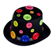 fekete gombos kalap