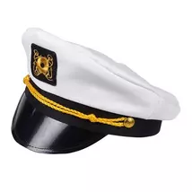 fehér hajóskapitány sapka simléderrel