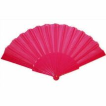 Legyező rózsaszín, textil 23 cm