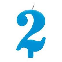 2. Csillagszórós Kék Szülinapi Születésnapi Számgyertya Tartóval