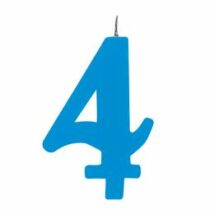 4-es csillagszórós kék gyertya tartóval
