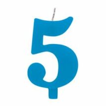 5-ös csillagszórós kék gyertya talppal