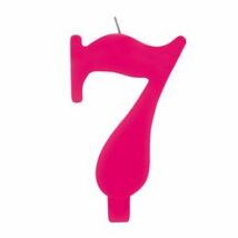 7. Csillagszórós Pink Szülinapi Születésnapi Számgyertya Tartóval