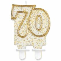 Gyertya glitteres szám 70