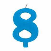 8-as csillagszórós kék gyertya talppal