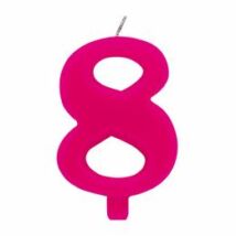8. Csillagszórós Pink Szülinapi Születésnapi Számgyertya Tartóval