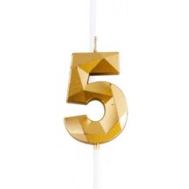 5-ös arany számgyertya
