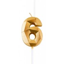 6-os arany számgyertya