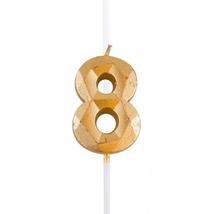 8-as arany számgyertya