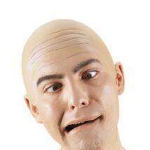 Skinhead kopaszfej latex fejfedő