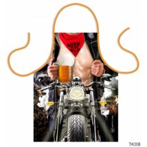 Teli mintás kötény 50 cm x 70 cm - Chopper motoros
