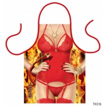 Teli mintás kötény 50 cm x 70 cm - Sexy Devil – Szexi Kötény Nőknek
