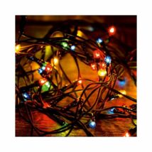 LED-es fényfüzér, 100LED, 8pr., színes, kültéri