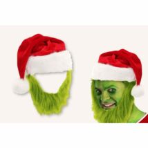Mikulás sapka zöld szakállal