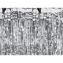 Party függöny, ezüst, 90 X 250 cm