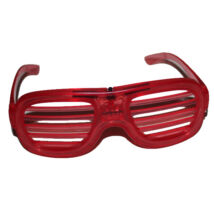 Villogó party szemüveg ledcsíkos, piros