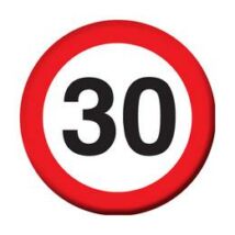30-as Sebességkorlátozó Szülinapi Kitűző
