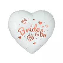 18 inch-es szív alakú Bride to be fólia lufi