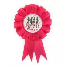 Lánybúcsú party pink szalagos kitűző