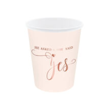 Party pohár, rózsaszín, He asked, She said, 6db/cs, 220 ml