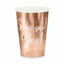 She said Yes! rosegold party pohár
