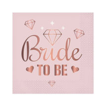 Szalvéta, Bride to Be, pink, 33x33cm, 20 darab/csomag