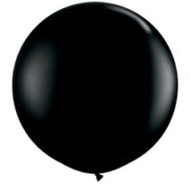 3 feet-es Onyx Black (Fashion) Kerek Latex Lufi