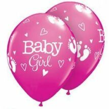 11 inch-es Baby Girl Footprints &amp; Hearts Rose Lufi