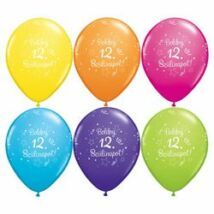 11 inch-es Boldog 12. Szülinapot Feliratú Shi. St. Ast. Szülinapi Lufi