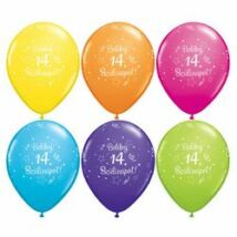11 inch-es Boldog 14. Szülinapot Feliratú Shi. St. Ast. Szülinapi Lufi