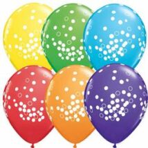 11 inch-es Confetti Dots Bright Rainbow Lufi