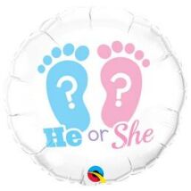  18 inch-es He or She? Footprints Fólia Lufi