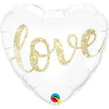 18 inch-es LOVE feliratú glitter gold