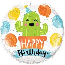 18 inch-es Vidám Kaktusz Happy Birthday Szülinapi Fólia Lufi