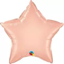 20 inch-es Rózsaarany - Rose Gold Csillag Fólia Lufi