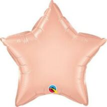 20"-es rosegold csillag fólia lufi