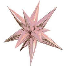 27 inch-es 3D Csillag Fólia Rózsaarany - Rose Gold Lufi