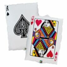  30 inch-es Kártyalap - Queen of Hearts/Ace of Spades Fólia Lufi